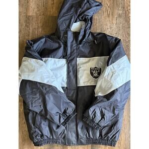 VINTAGE Jeff Hamilton Pro Sport Oakland Raiders NFL Hooded Jacket Coat XL